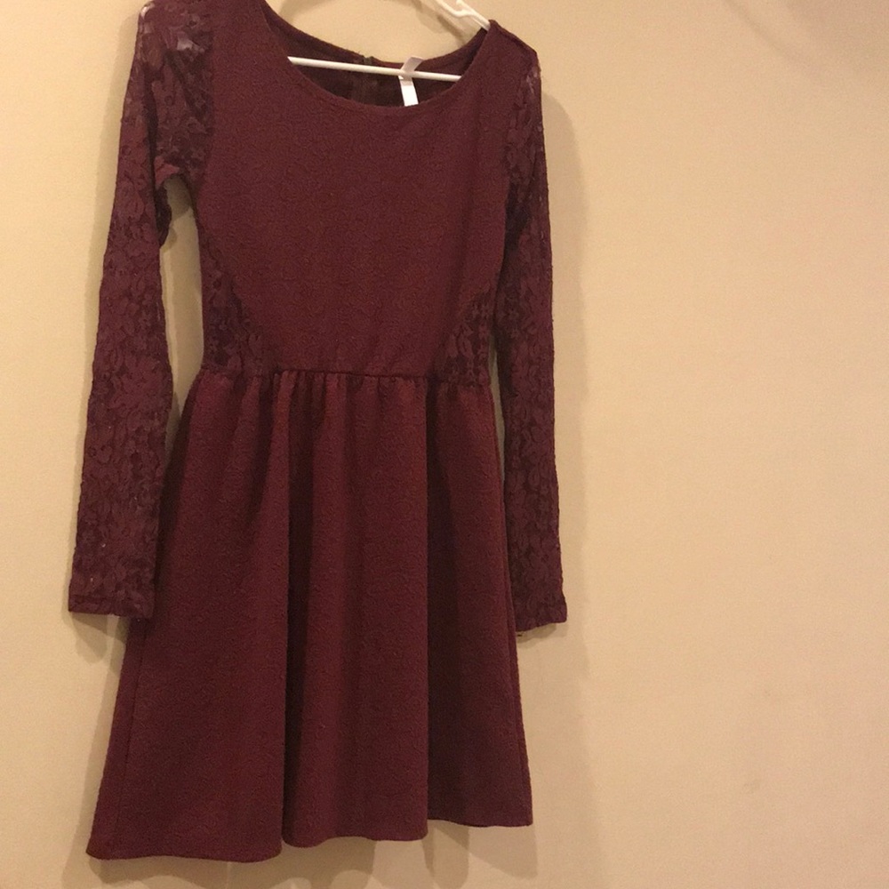 Burgundy dress